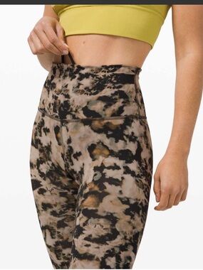 lululemon athletica Tie-Dye Black Brown High-Rise Leggings